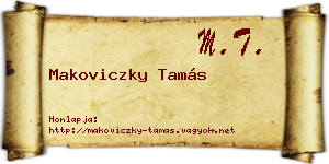 Makoviczky Tamás névjegykártya